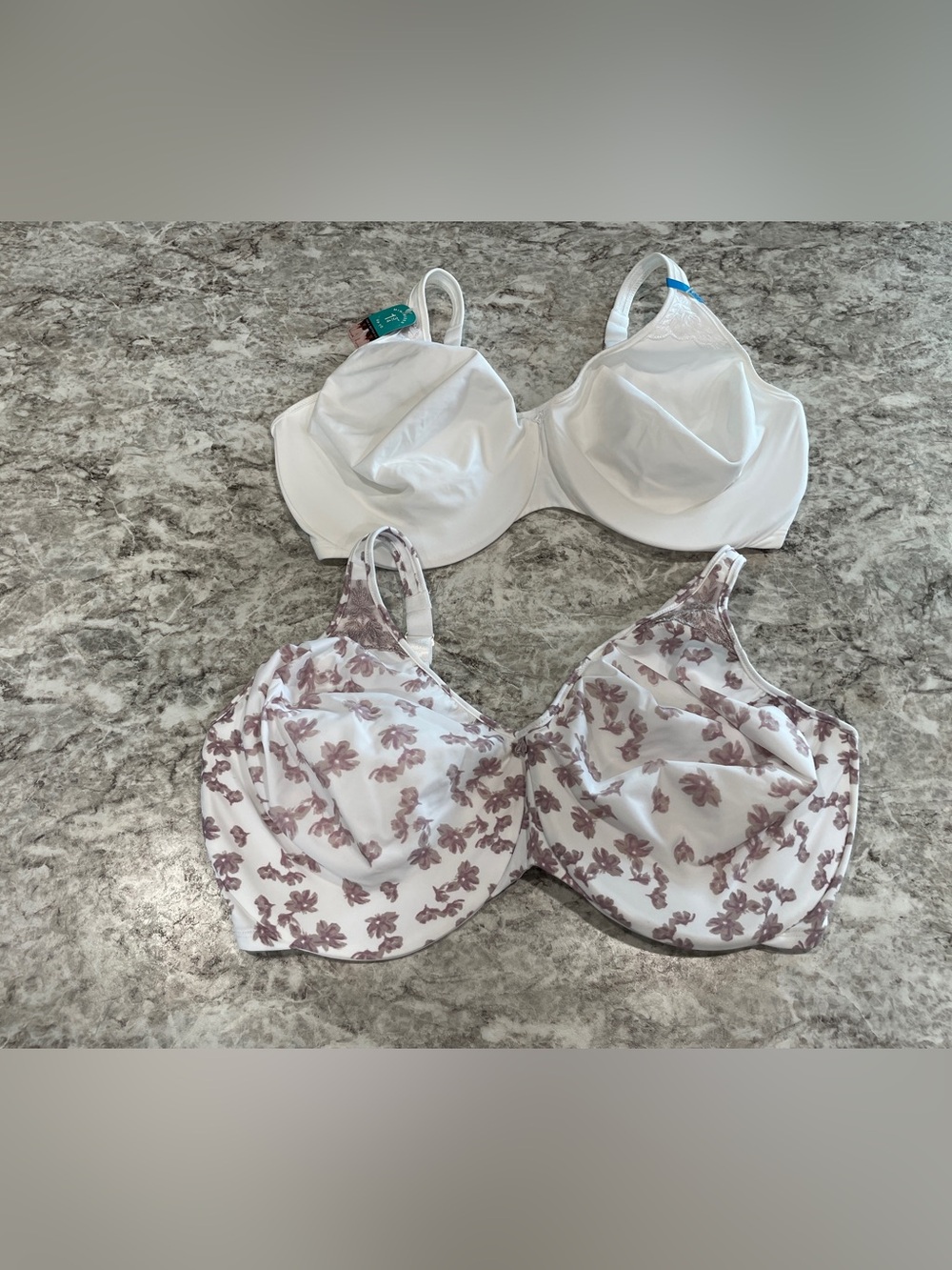 2- Bali Minimizer Bra 42DDD - NWT & NWOT - white & floral